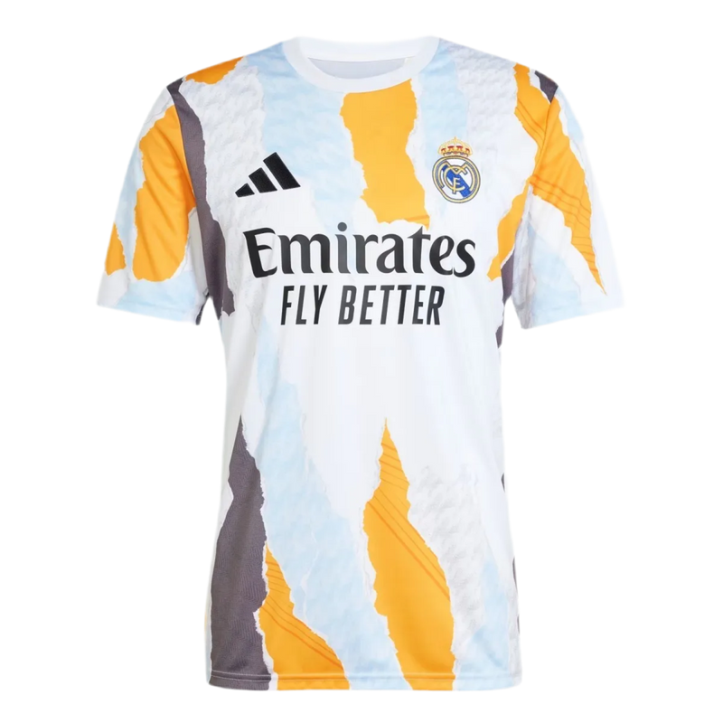 CAMISETA REAL MADRID PREJUEGO 24/25 NARANJA HOMBRE