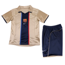 CAMISETA BARCELONA II 01/02 EQUIPACIÓN PARA NIÑOS (RETRO)