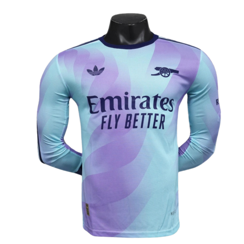 Arsenal-Camiseta-III-24-25-Hombre-Manga Larga-Jugador-Roja-Fútbol-Equipación-Uniforme-Temporada-Clásico-Deportivo-Calidad-Estilo 

