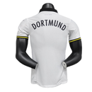 Borussia Dortmund-Camiseta-II-24-25-Hombre-Jugador-Blanca-Fútbol-Equipación-Uniforme-Temporada-Clásico-Deportivo-Calidad-Estilo