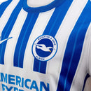 Camiseta Brighton - 2024-25 - Brighton - Fútbol - Premier League - Blanco - Azul - Amarillo - Nike - American Express -  Diseño -  Temporada - Camiseta titular - Club - Estadio - Jugadores - Moda - Estilo - Comprar - Camisetas de fútbol - Venta - Última colección - Moda deportiva -  Danny Welbeck - Kaoru Mitoma - Evan Ferguson - João Pedro -  