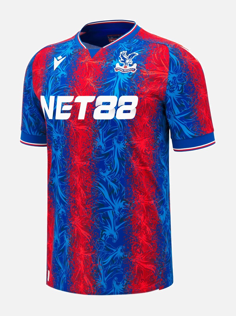 Camiseta Crystal Palace - 2024-25 - Crystal Palace - Fútbol - Premier League - Azul - Rojo - Macron -  Net88 -  Diseño -  Temporada - Camiseta titular - Club - Estadio - Jugadores - Moda - Estilo - Comprar - Cam