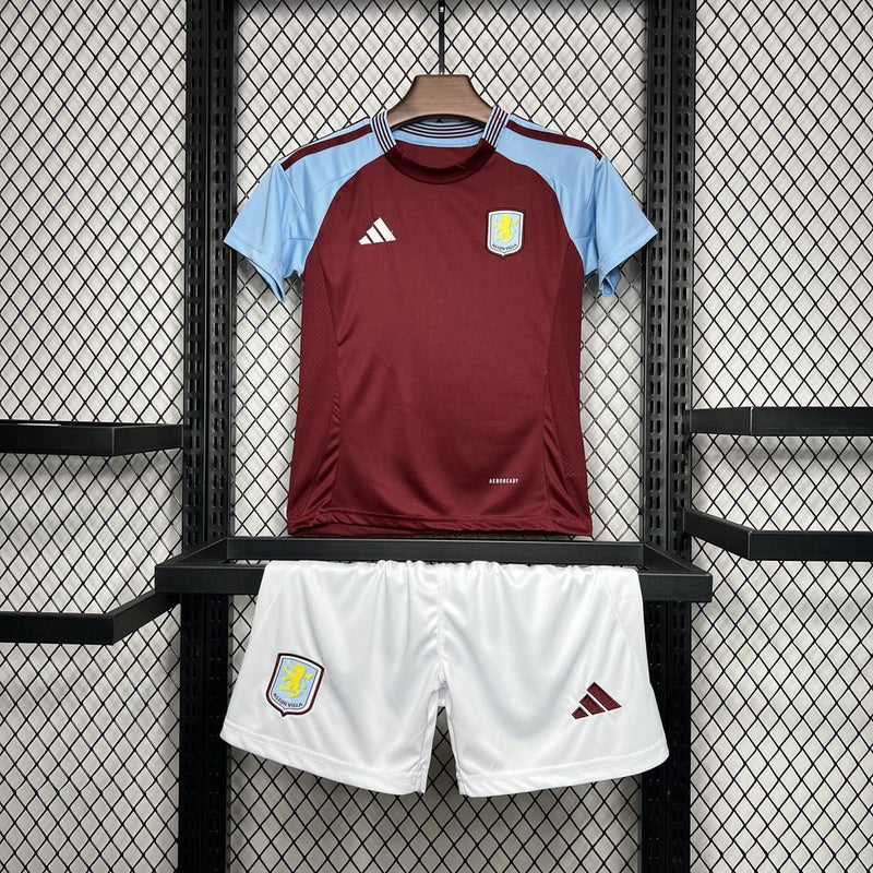 Camiseta Aston Villa I 24/25 conjunto infantil vino - Camiseta - Aston Villa - 24/25 - Conjunto infantil - Vino - Fútbol - Equipamiento deportivo - Niños - Estilo.
