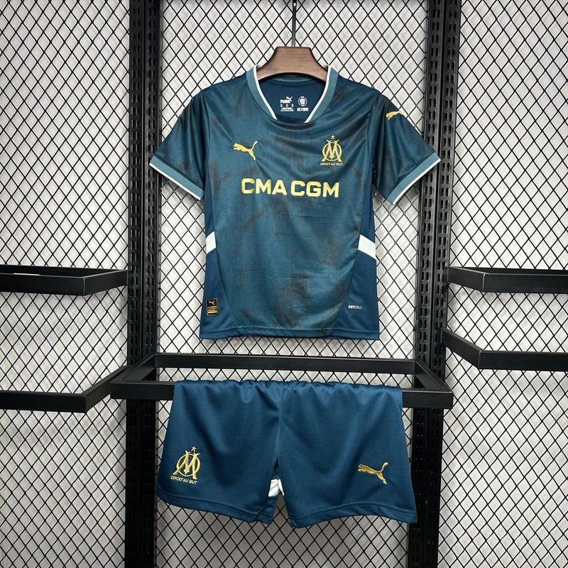 Camiseta Olympique de Marseille II 24/25 conjunto infantil azul - Camiseta - Olympique de Marseille - 24/25 - Conjunto infantil - Azul - Fútbol - Equipamiento deportivo - Niños - Estilo.