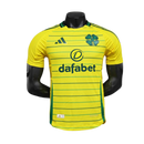Celtic-Camiseta-II-24-25-Hombre-Jugador-Amarilla-Fútbol-Equipación-Uniforme-Temporada-Clásico-Deportivo-Calidad-Estilo