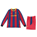BARCELONA I 10/11 EQUIPACIÓN PARA NIÑOS RETRO MANGA LARGA HOMBRE