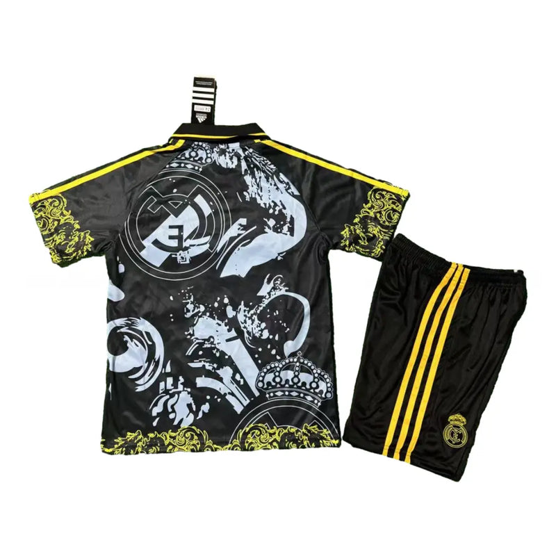 REAL MADRID DRAGÓN II NEGRA Y AMARILLA 25/26 CONJUNTO INFANTIL