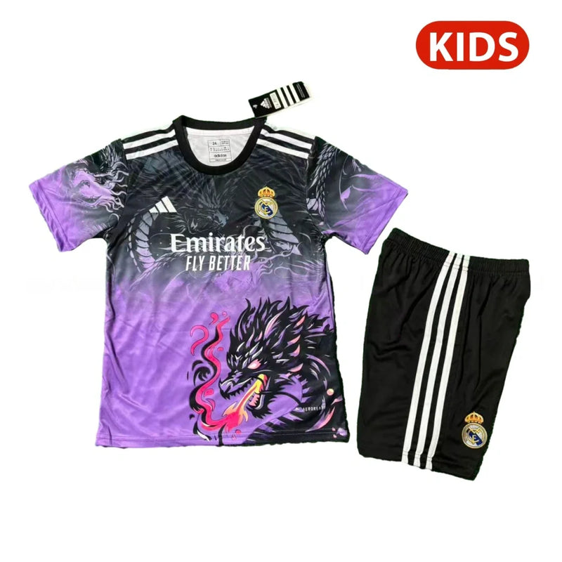 REAL MADRID DRAGÓN PÚRPURA 25/26 CONJUNTO INFANTIL