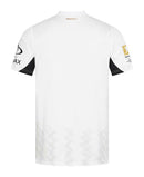 Camiseta - Bayer - 04 - Leverkusen - Uniforme - II - 2024-2025 - Castore - Blanca - Rayas - Zigzag - Gris - Claro - Frente - Fútbol - Bundesliga - Champions - League - Ropa - Deportiva - Fanáticos - Fútbol - Alemania - Compra - Online. 