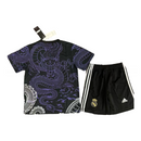 REAL MADRID DRAGÓN NEGRA Y MORADO 25/26 CONJUNTO INFANTIL