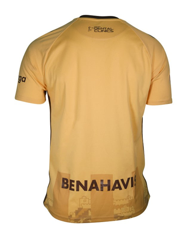 Málaga CF 2024/2025 - Tercera equipación Málaga CF - Diseño moderno - Atrevido - Detalles únicos - Temporada - Fútbol - Color principal - Negro - Toque único - Equipamiento deportivo - Estilo - Club.