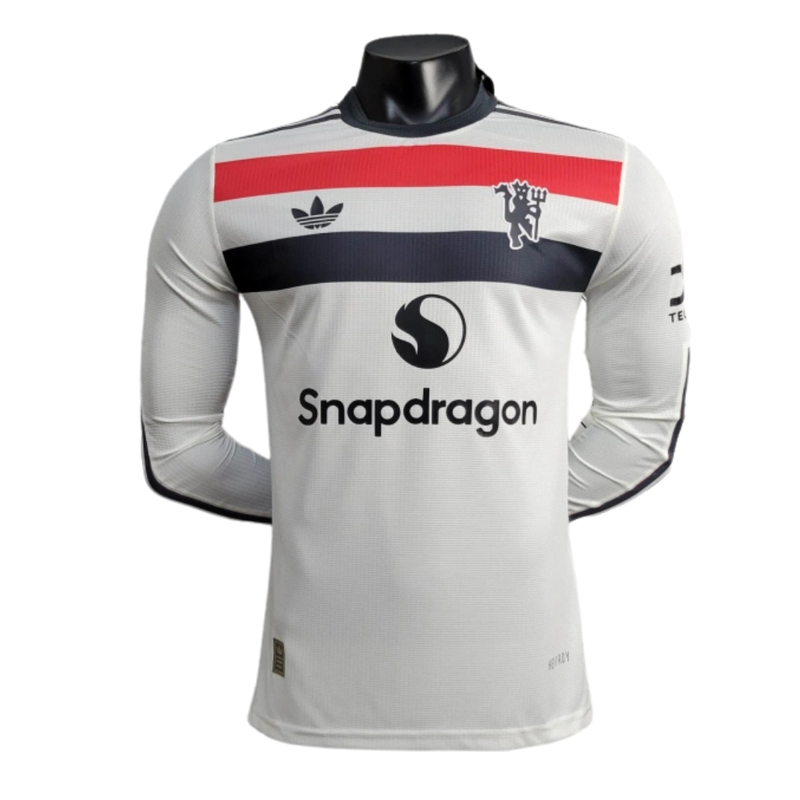 Manchester United-Camiseta-III-24-25-Hombre-Manga Larga-Jugador-Blanca-Fútbol-Equipación-Uniforme-Temporada-Clásico-Deportivo-Calidad-Estilo 



