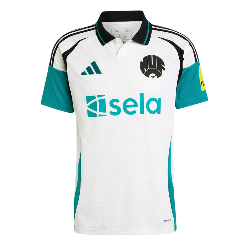 Newcastle United 2024/2025 - Camiseta alternativa Newcastle United - Premier League - Diseño elegante - Detalles modernos - Negro - Dorado - Blanco - Gola redonda - Escudo del Newcastle United - Identidad del club - Historia del club - Elementos clásicos - Detalles modernos.