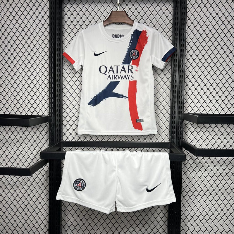 PSG II 24/25 conjunto infantil blanco - PSG - 24/25 - Conjunto infantil - Blanco - Fútbol - Equipamiento deportivo - Niños - Estilo.
