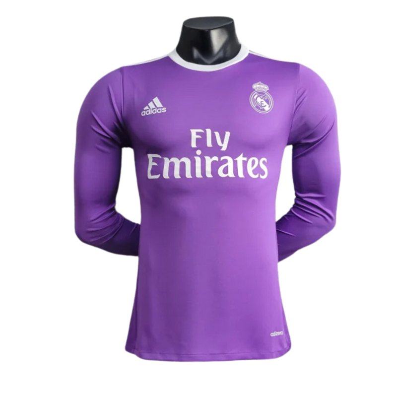 Real Madrid-Camiseta-II-16-17-Hombre-Manga Larga-Jugador-Retro-Roja-Fútbol-Equipación-Uniforme-Clásico-Deportivo-Calidad-Estilo 



