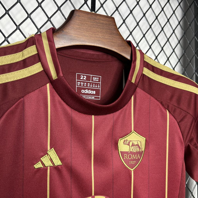 Roma I 24/25 conjunto infantil vino - Roma - 24/25 - Conjunto infantil - Vino - Fútbol - Equipamiento deportivo - Niños - Estilo.