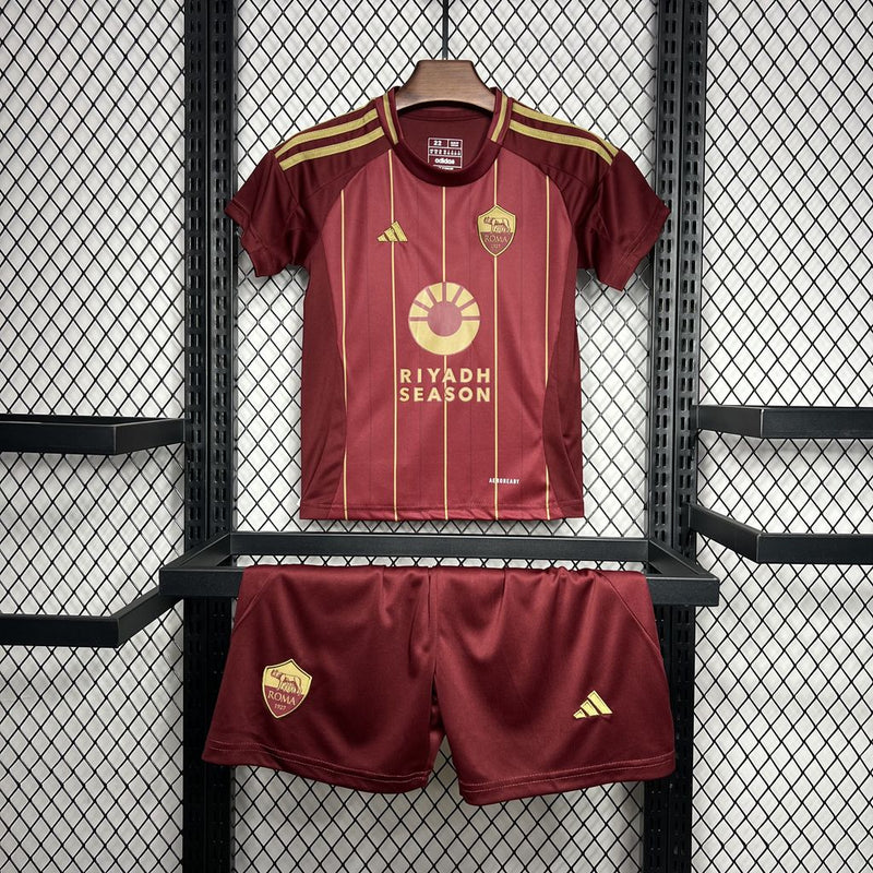 Roma I 24/25 conjunto infantil vino - Roma - 24/25 - Conjunto infantil - Vino - Fútbol - Equipamiento deportivo - Niños - Estilo.