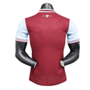 West Ham-Camiseta-I-24-25-Hombre-Jugador-Vino-Fútbol-Equipación-Uniforme-Temporada-Clásico-Deportivo-Calidad-Estilo