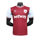 West Ham-Camiseta-I-24-25-Hombre-Jugador-Vino-Fútbol-Equipación-Uniforme-Temporada-Clásico-Deportivo-Calidad-Estilo