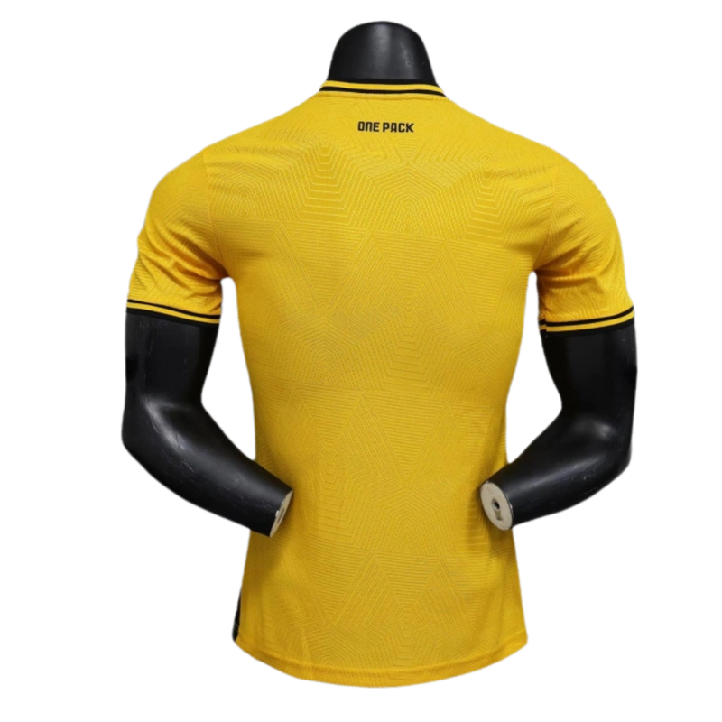 Wolwerhampton-Camiseta-I-24-25-Hombre-Jugador-Amarilla-Fútbol-Equipación-Uniforme-Temporada-Clásico-Deportivo-Calidad-Estilo 