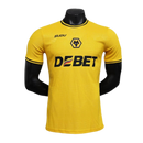Wolwerhampton-Camiseta-I-24-25-Hombre-Jugador-Amarilla-Fútbol-Equipación-Uniforme-Temporada-Clásico-Deportivo-Calidad-Estilo 